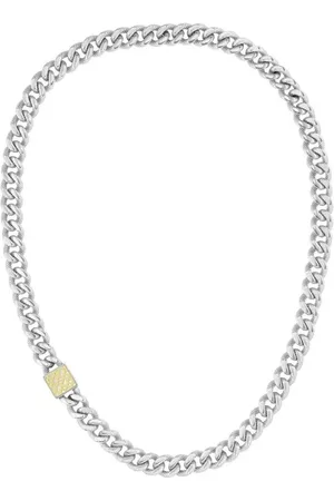 HUGO BOSS Ladies Caly Stainless Steel Stamped Link Necklace