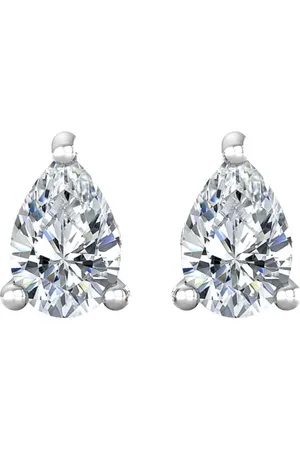 By Request 9ct White Gold 4 Claw Pear Cut 0.80ct Diamond Stud Earrings