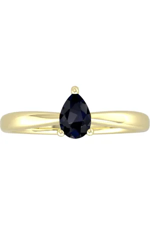 By Request 9ct Yellow Gold 4 Claw Pear Cut Sapphire Ring - Ring Size A
