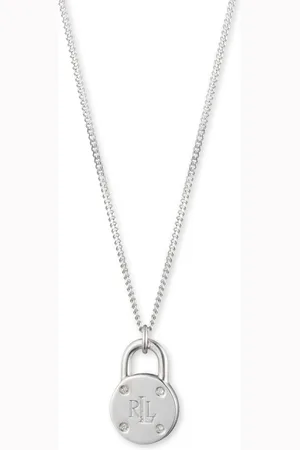 Ralph Lauren Sterling Silver Diamond Padlock Pendant