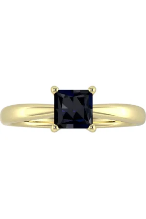 By Request 9ct Yellow Gold 4 Claw Square Sapphire 5mm x 5mm Ring- Ring Size A