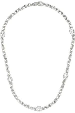 Gucci Interlocking Sterling Silver Chain Necklace