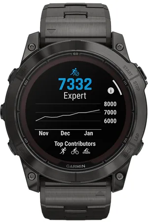 Garmin Fēnix® 7X Pro – Sapphire Solar Edition Carbon Gray DLC Titanium with Vented Titanium Bracelet 51mm Smart Watch