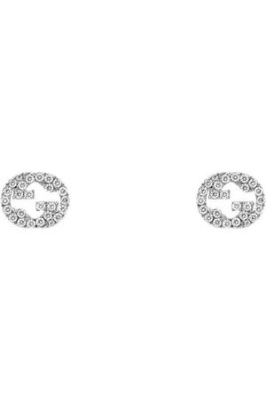Gucci Interlocking 18ct White Gold 0.38ct Diamond Stud Earrings