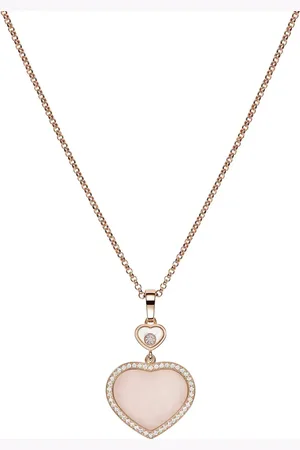 Chopard Happy Hearts Rose Gold Pendant - Pink Diamond