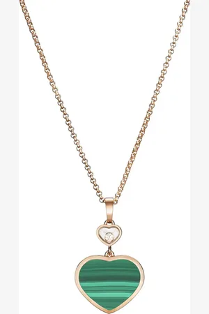 Chopard Happy Hearts Rose Gold Pendant - Green