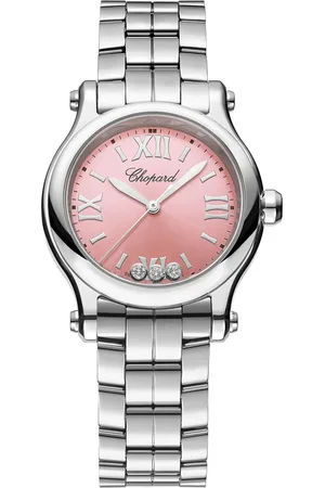 Chopard Happy Sport 30mm, Quartz, Lucent Steel™, Diamonds - Pink