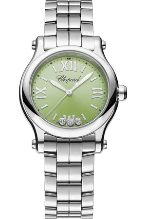 Chopard Happy Sport 30mm, Quartz, Lucent Steel™, Diamonds - Green
