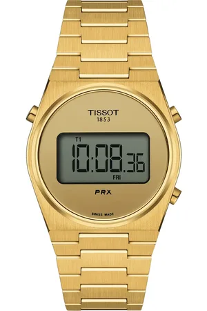 Tissot PRX Digital 35mm Unisex Watch Black PVD Yellow Gold