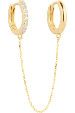 GOLDSMITHS 9ct Yellow Gold Cubic Zirconia Handcuff Single Huggie Earring