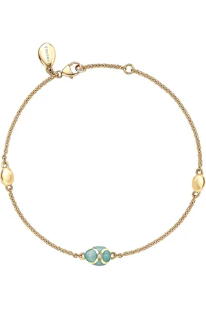Faberge Heritage 18ct Yellow Gold Diamond & Turquoise Enamel Chain Bracelet