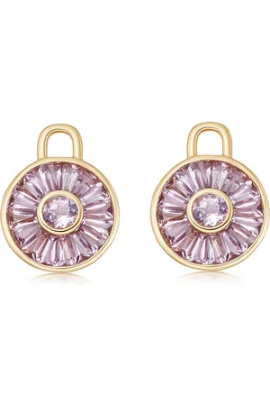 Kiki Mcdonough 18ct Yellow Gold Lavender Amethyst Round Mosaic Detachable Drops