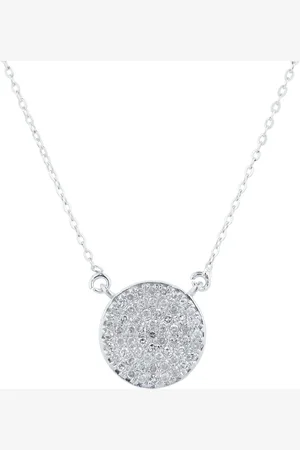 GOLDSMITHS 9ct White Gold 0.20cttw Diamond Halo Necklace
