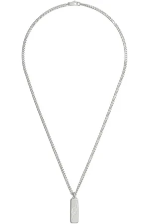 Gucci Interlocking Sterling Silver Tag Logo Pendant