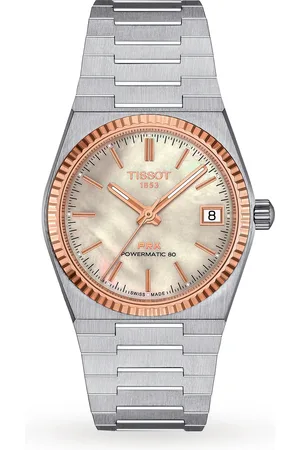 Tissot PRX Powermatic 80 35mm Steel and 18K Gold Bezel Ladies Watch