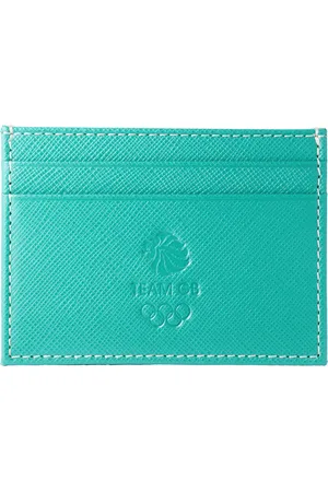 Mappin & Webb Team GB Saffiano Leather 4CC Wallet - Turquoise
