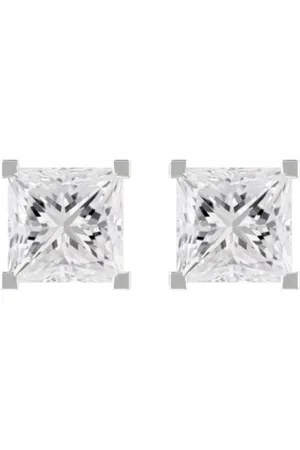 By Request 9ct White Gold 0.50cttw Princess Cut Diamond Stud Earrings