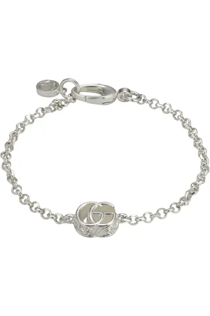 Gucci Sterling Silver GG Marmont Logo Bracelet - 18cm