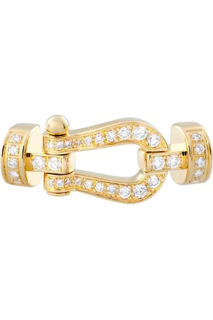 Fred Force 10 18ct Yellow Gold 0.24ct Diamond Buckle Medium Model