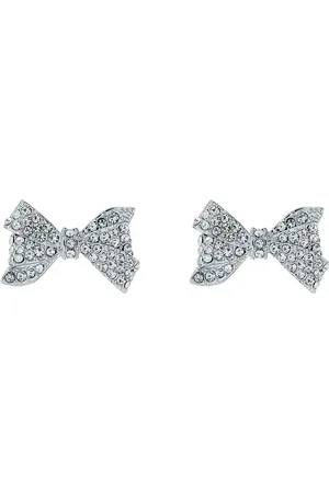 Ted Baker Barseta White Gold Coloured Crystal Bow Stud Earrings