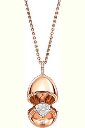 Faberge Essence 18ct Rose Gold Diamond Heart Surprise Locket