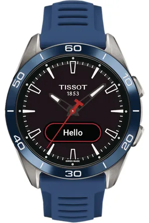 Tissot T-Touch Connect Sport 44mm Unisex Watch Black With Blue Silicone Strap