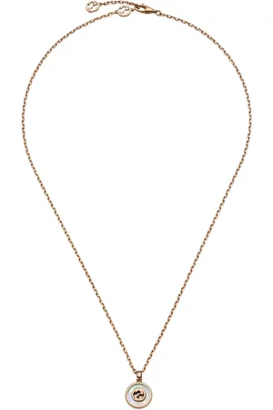 Gucci Interlocking 18ct Rose Gold Diamond & Mother Of Pearl Necklace