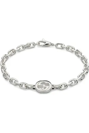 Gucci Interlocking Sterling Silver Bracelet - Size 19