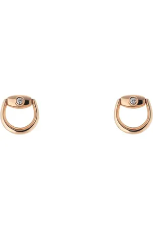 Gucci Horsebit 18ct Rose Gold 0.02ct Diamond Stud Earrings