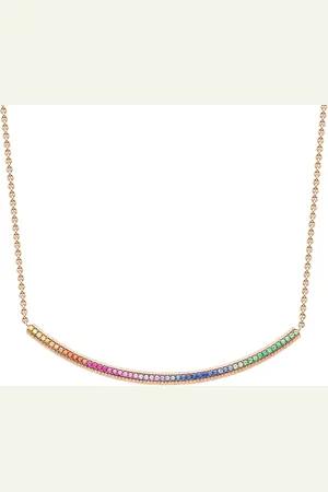 Faberge Colours of Love 18ct Rose Gold Rainbow Fluted Choker Necklace
