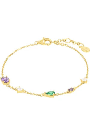 Amor Yellow Gold Coloured Sterling Silver Cubic Zirconia Bracelet