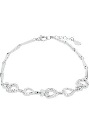 Amor Silver Cubic Zirconia Fantasy Chain Bracelet - 18cm