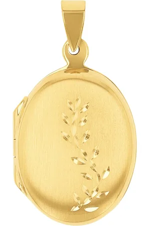 Amor 9ct Yellow Gold Oval Pendant
