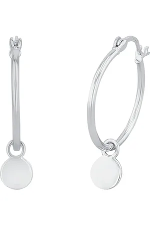 Amor Silver Round Hoop Earrings