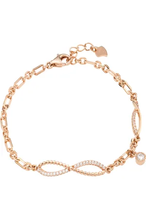 Amor Silver Cubic Zirconia Fantasy Chain Bracelet - 17cm