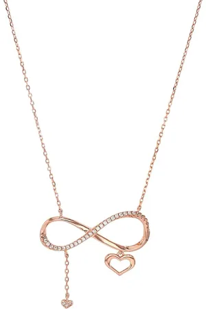 Amor Silver Cubic Zirconia Loop Pendant Necklace
