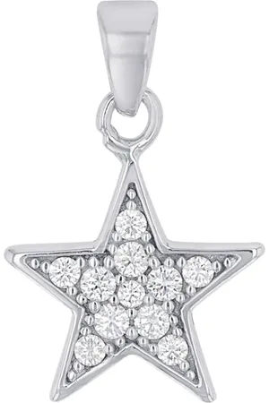 Amor 9ct White Gold Cubic Zirconia Star Pendant