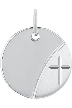 Amor 9ct White Gold Circle Disc Pendant