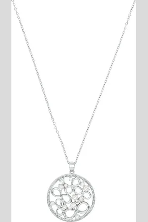 Amor Silver Cubic Zirconia Loop Pendant Necklace