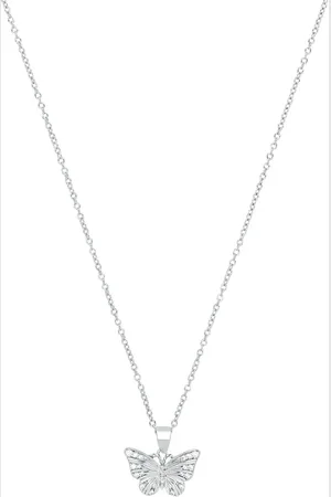 Amor Silver Butterfly Pendant Necklace