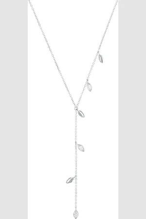 Amor Silver Cubic Zirconia Drop Necklace