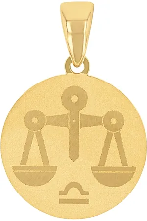 Amor 9ct Yellow Gold Libra Zodiac Pendant