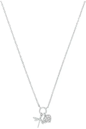 Amor Silver Dragonfly Pendant Necklace