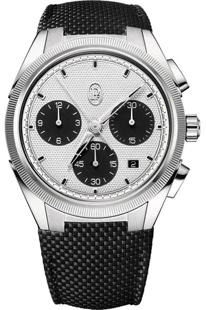 PARMIGIANI FLEURIER TONDA PF Sport Chronograph Steel Silver Black COSC 42mm Mens Watch