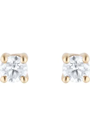 GOLDSMITHS 9ct Yellow Gold 0.25cttw Diamond Solitaire Stud Earrings