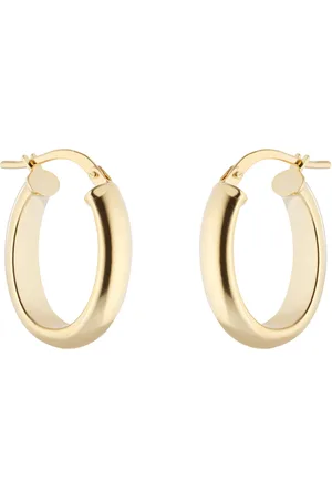GOLDSMITHS 9ct Yellow Gold 22mm Oval Hoop Earrings