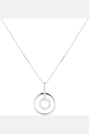 GOLDSMITHS 9ct White Gold 0.05cttw Diamond Circle Pendant