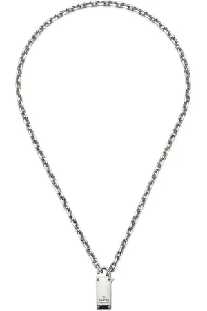 Gucci Trademark Sterling Silver Padlock Necklace