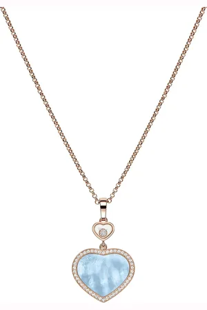 Chopard Happy Hearts Pendant, Ethical Rose Gold, Diamonds, Turquoise Mother Of Pearl