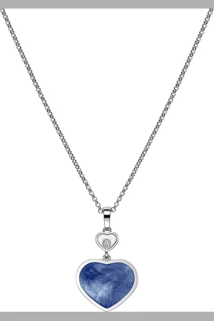 Chopard Happy Hearts Pendant, Ethical White Gold, Diamonds, Blue Mother Of Pearl